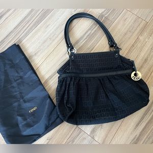 Fendi Chef Zucca bag in black canvas